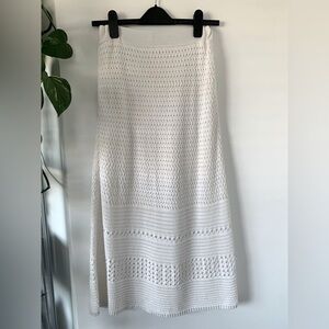 Wilfred ARITZIA SZ:US L Off White Crochet Skirt